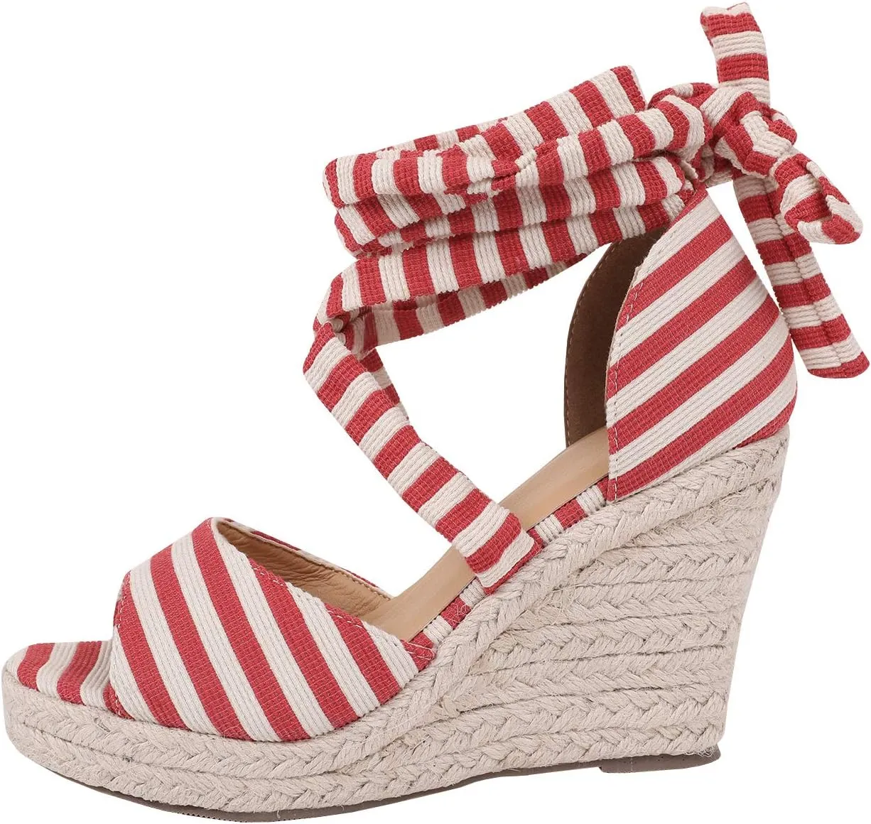 SERAIH Womens Lace up Espadrilles Platform Wedges Sandals Heels Tie Ankle Strap Summer Dress Shoes