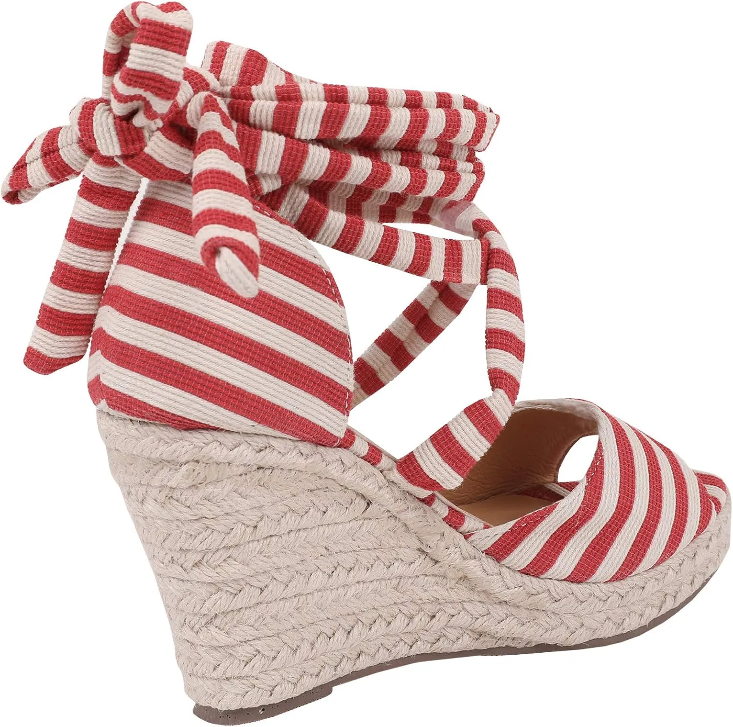 SERAIH Womens Lace up Espadrilles Platform Wedges Sandals Heels Tie Ankle Strap Summer Dress Shoes