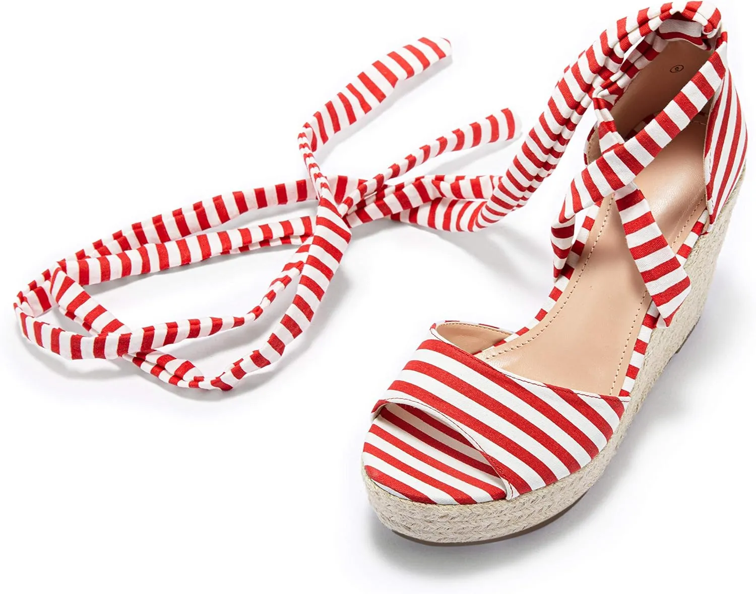 SERAIH Womens Lace up Espadrilles Platform Wedges Sandals Heels Tie Ankle Strap Summer Dress Shoes