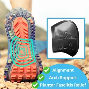 Shoe Bubble Orthotic Insole – Memory Gel Insoles for Plantar Fasciitis, Pronation, Heel Pain, Arch Supports, Midfoot Support (Black (Thinner Support), Large)