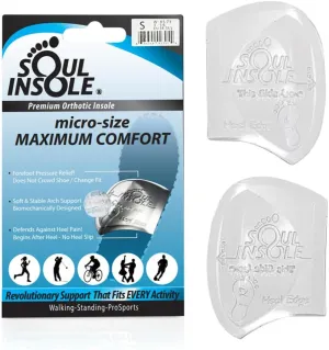 Shoe Bubble Orthotic Insole – Memory Gel Insoles for Plantar Fasciitis, Pronation, Heel Pain, Arch Supports, Midfoot Support (Transparent (Thicker Support), Large)