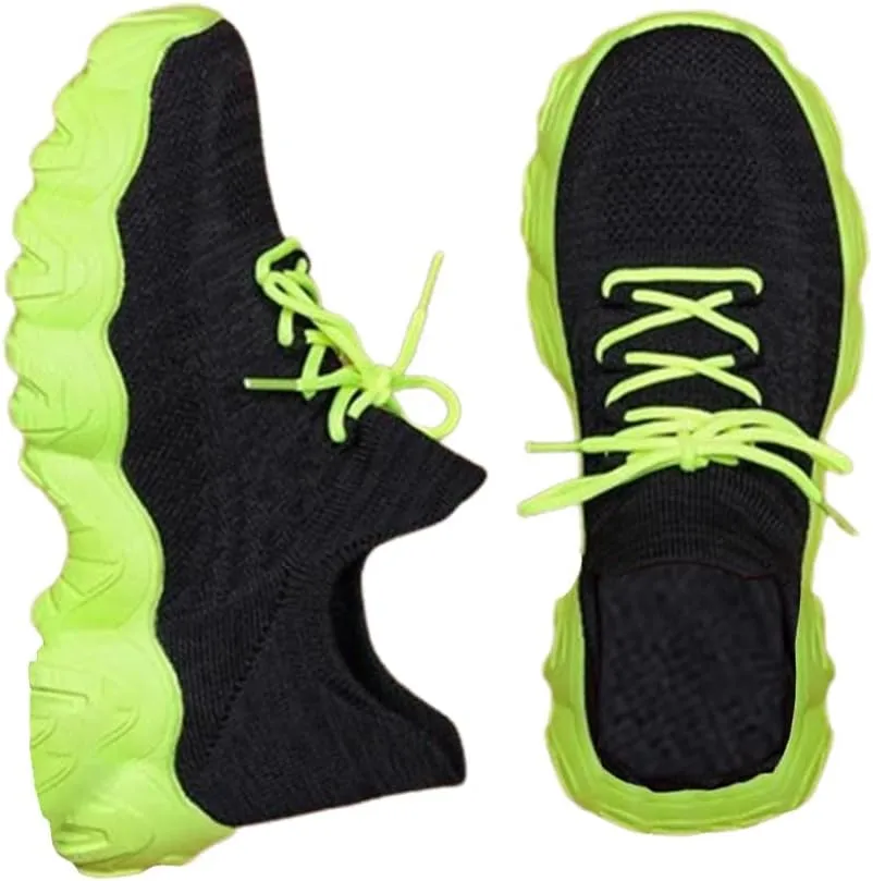 Shoes Women, Women's Fashionable Lace-up Low Top Slip on Sneakers, Casual Comfortable Ankle Socks Shoes