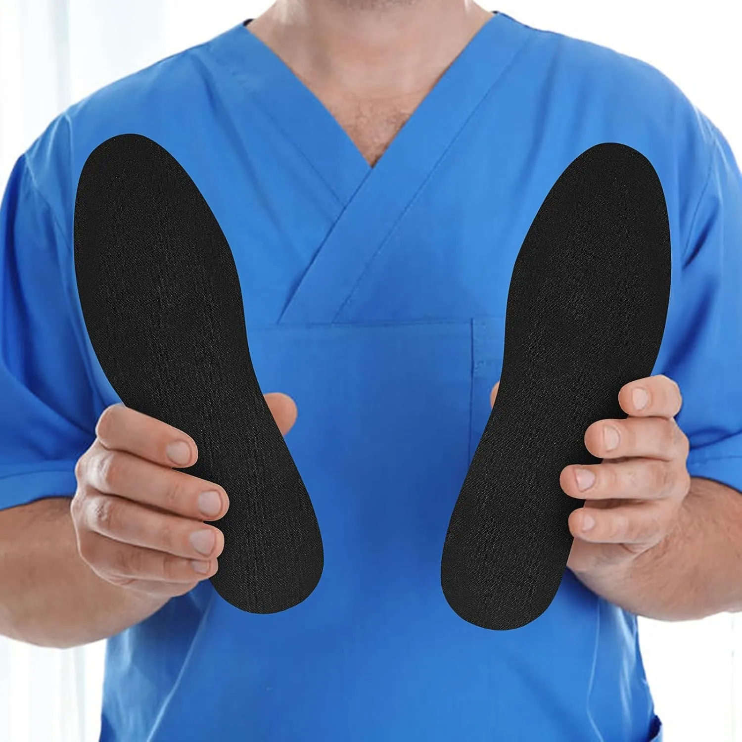 Sintege 4 Pairs Breathable Shoe Insoles for Men and Women Soft Sweat Absorbing Insoles for Daily Comfort Replacement Improve Foot Posture Balance Strength (Classic,11.8 Inches)