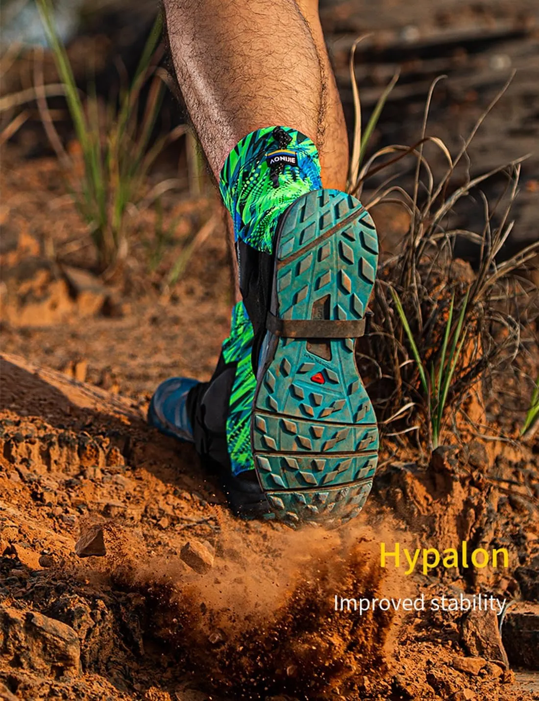 Size 6-10 Trail Gaiters Low Shoes Gators for Hiking Boots and Shoes, Ankle Hiking Gaiters for Men Women