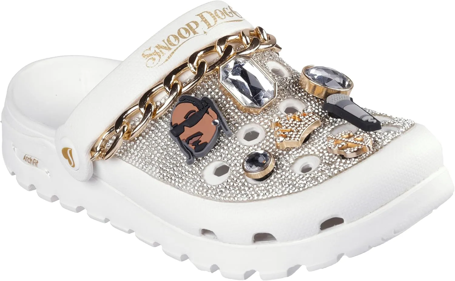 Skechers Women's Snoop Dogg: Arch Fit Footsteps-Rolling N Gold Clog
