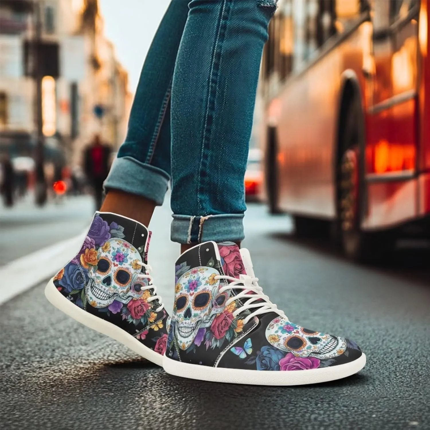 Skull Barefoot Shoes for Women Men Zero Drop Sole Trail Running Sneakers Wide Toe Box Minimalist Shoe