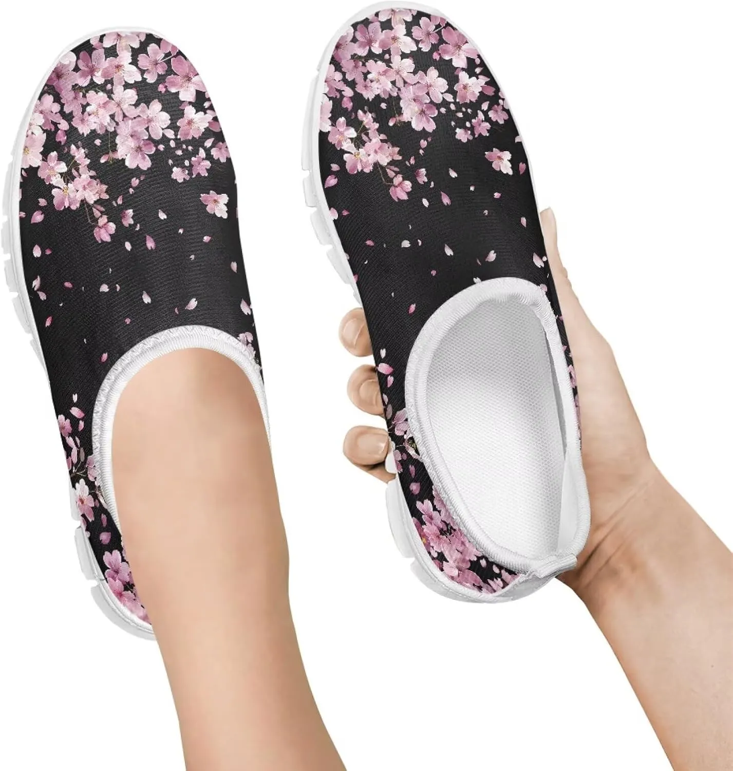 Slip On Casual Shoes for Boys Girls Breathable Mesh Walking Shoes Loafers Lightweight Non Slip Running Sneakers White Sole Size 11-15