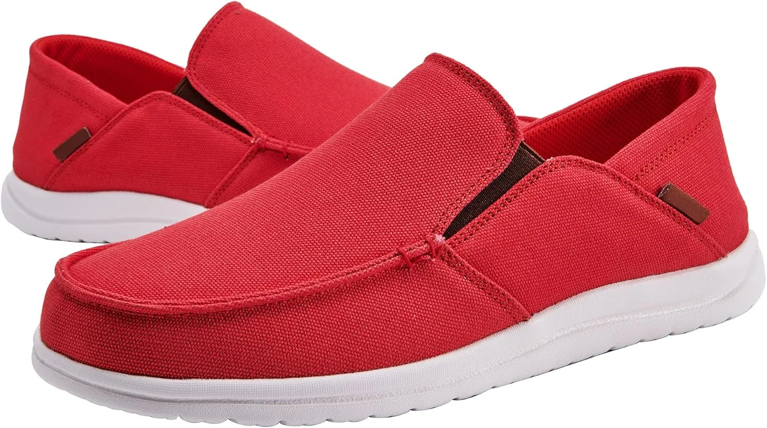 Slip On Shoes for Men Casual Canvas Loafers Men's Deck Shoes Comfort Boat Shoes with Rubber Sole