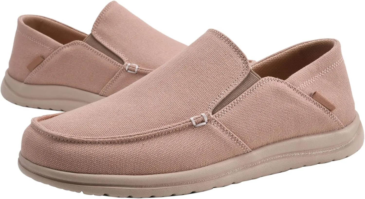 Slip On Shoes for Men Casual Canvas Loafers Men's Deck Shoes Comfort Boat Shoes with Rubber Sole