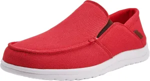 Slip On Shoes for Men Casual Canvas Loafers Men's Deck Shoes Comfort Boat Shoes with Rubber Sole