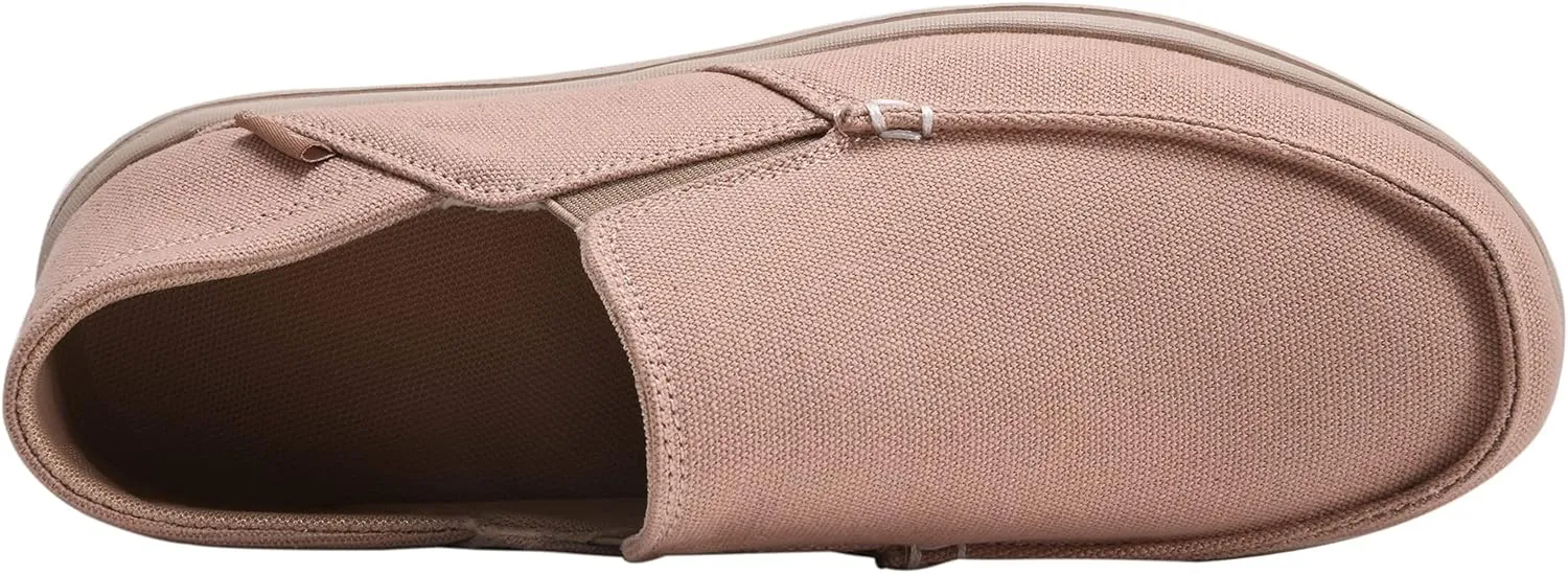Slip On Shoes for Men Casual Canvas Loafers Men's Deck Shoes Comfort Boat Shoes with Rubber Sole