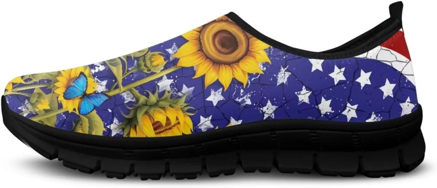 Slip On Women Wide Width Loafer Slipper Shoes Athletic Running Sneakers Non Slip Memory Foam