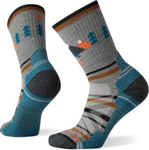 Smartwool Women's Hike Light Cushion Under the Stars Crew Socks, Lunar Gray Heather, Small