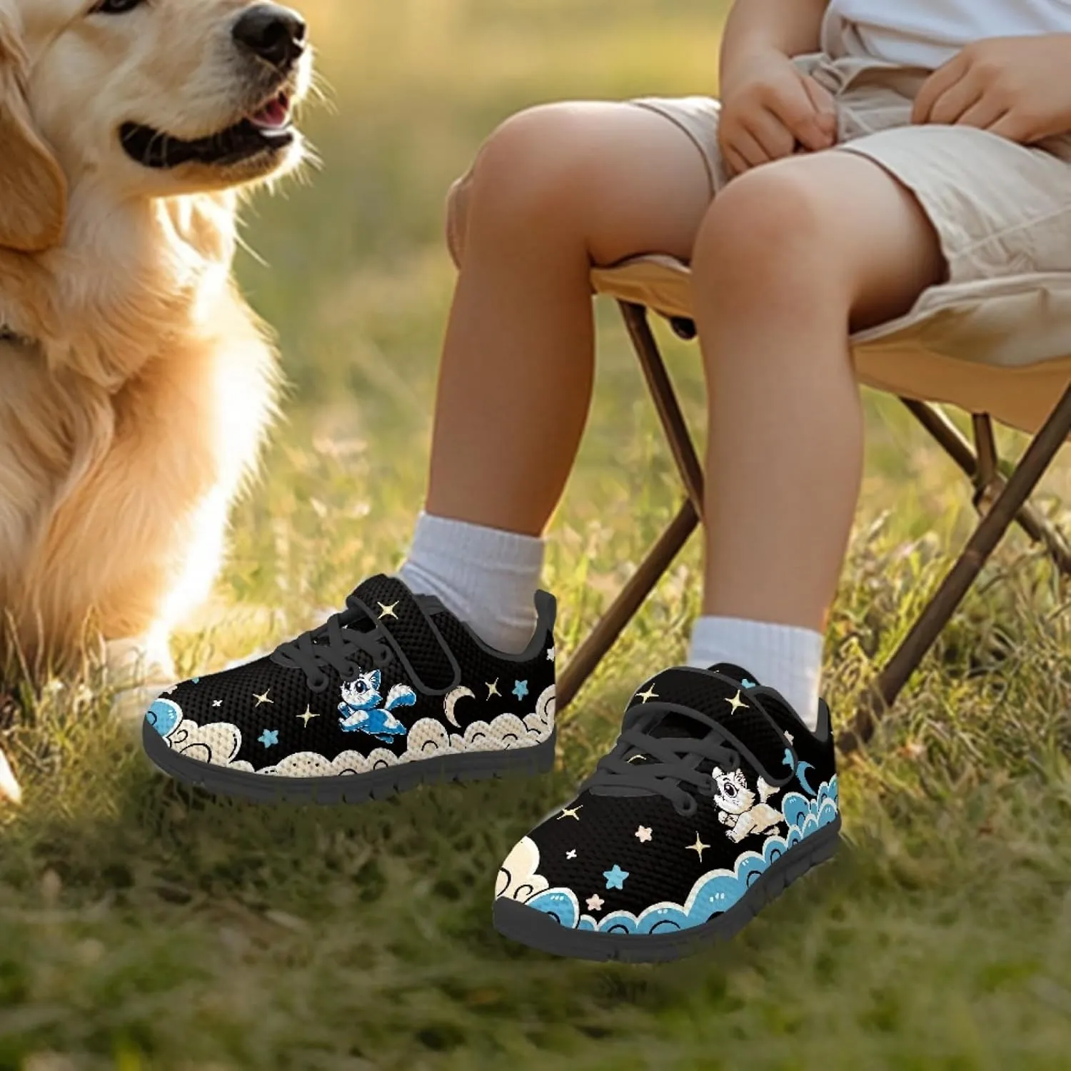 Sneakers for Boys Girls Lightweight Strap Athletic Kids Running Shoes Comfortable Sports Tennis Shoes Walking Shoes