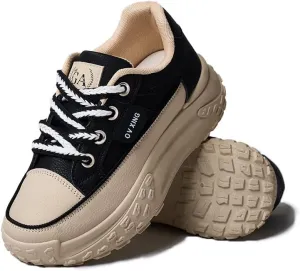 Sneakers for Women,Lace Up Thick Soled Non Slip Sports Shoes, Breathable, Stylish,Running,Shopping