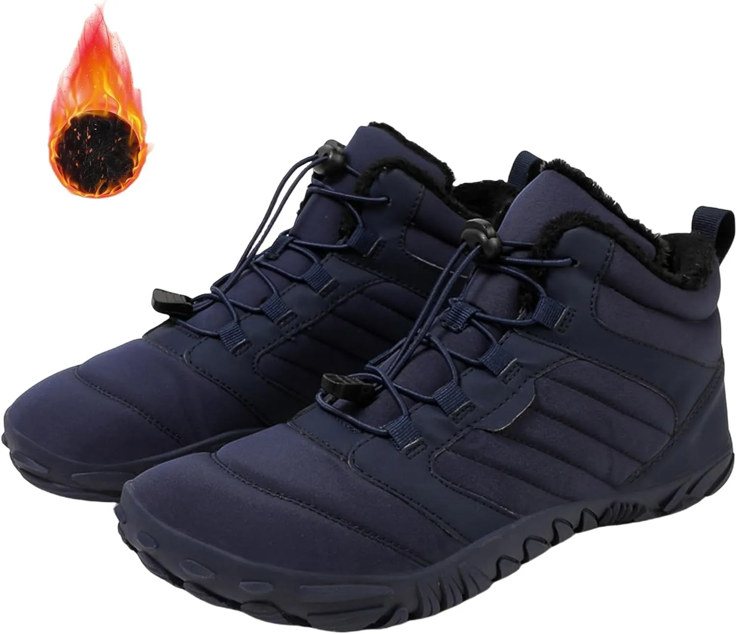 Snow Boots for Mens Womens Non-Slip Waterproof Cold-Proof Outdoor Hiking Sneakers Winter Warm Cotton Shoes