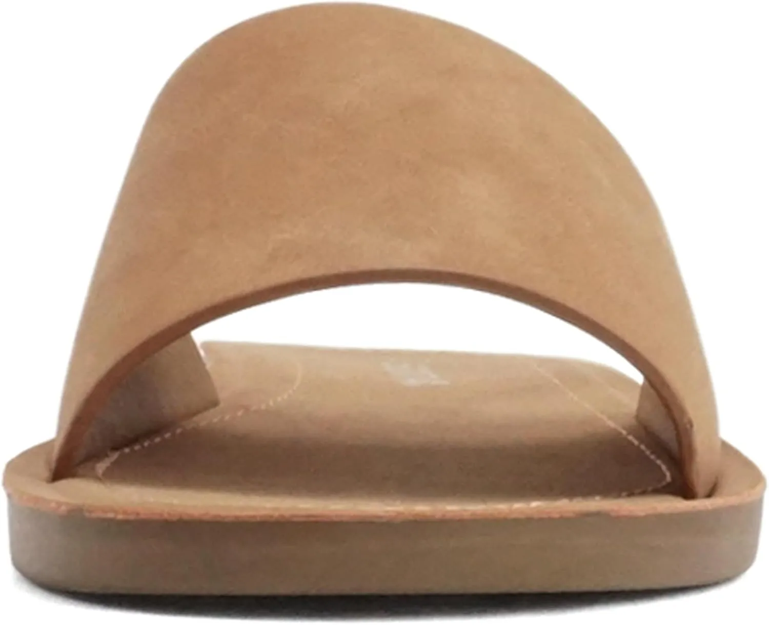 Soda Shoes Efron-S Women Flip Flops Basic Plain Slippers Slip On Sandals Slides Casual Peep Toe Beach