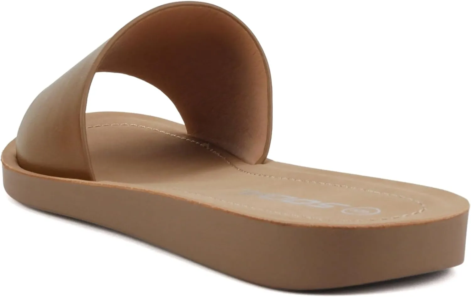 Soda Shoes Efron-S Women Flip Flops Basic Plain Slippers Slip On Sandals Slides Casual Peep Toe Beach