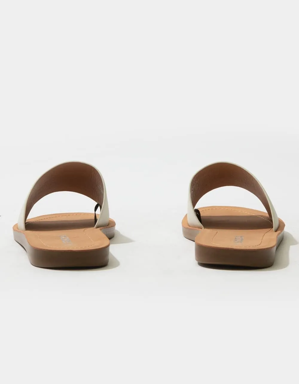 Soda Shoes Efron-S Women Flip Flops Basic Plain Slippers Slip On Sandals Slides Casual Peep Toe Beach