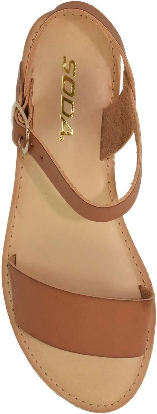 Soda Shoes Women Basic Gladiator Sandals Ankle Strap Open Toe BIGBOSS-S
