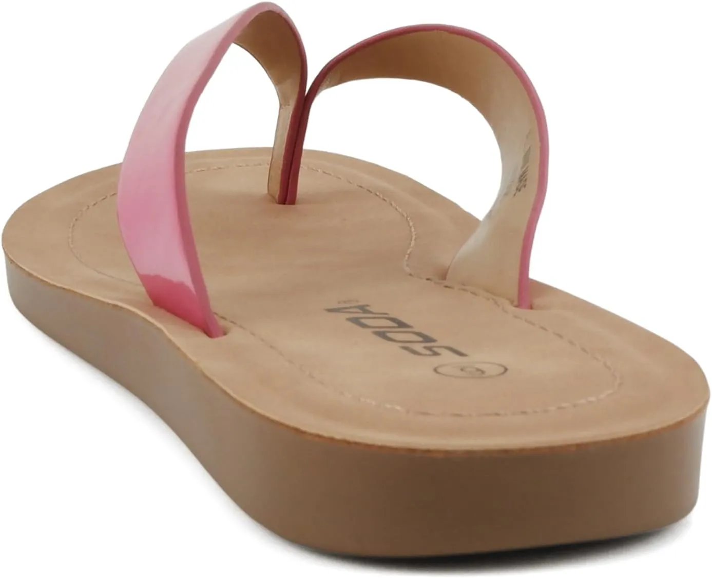 Soda Shoes Women Flip Flops Basic Plain Slippers Thongs Sandals Strap Casual Beach Ella-S