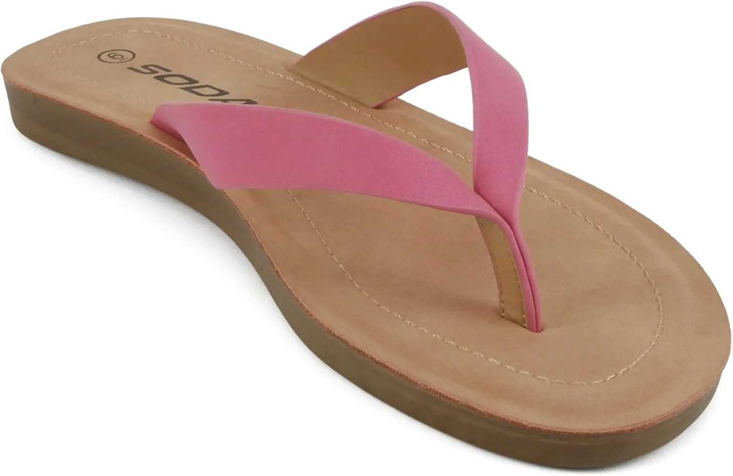 Soda Shoes Women Flip Flops Basic Plain Slippers Thongs Sandals Strap Casual Beach Ella-S
