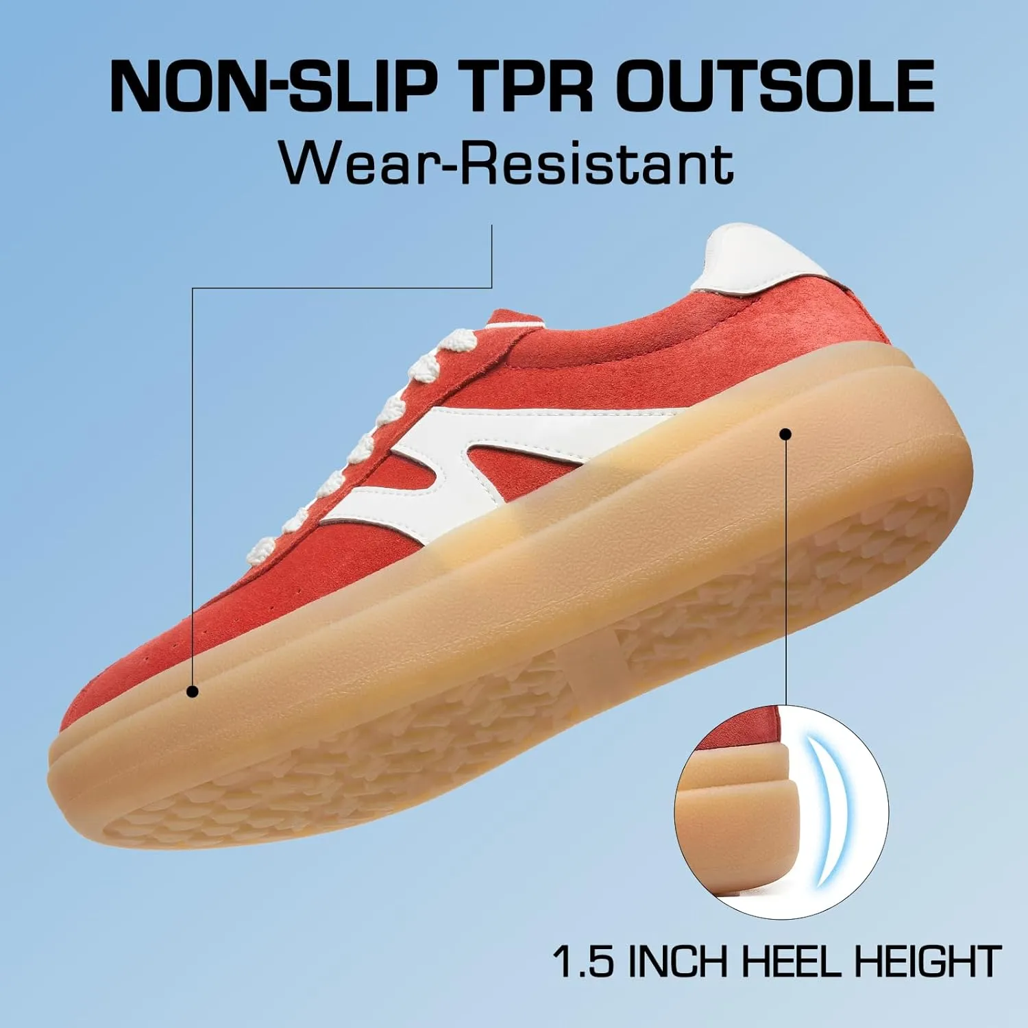 somiliss Sneakers for Women Genuine Leather Suede Upper Non-Slip TPR Outsole Tennis Walking Shoes for Women Fashion Sneakers