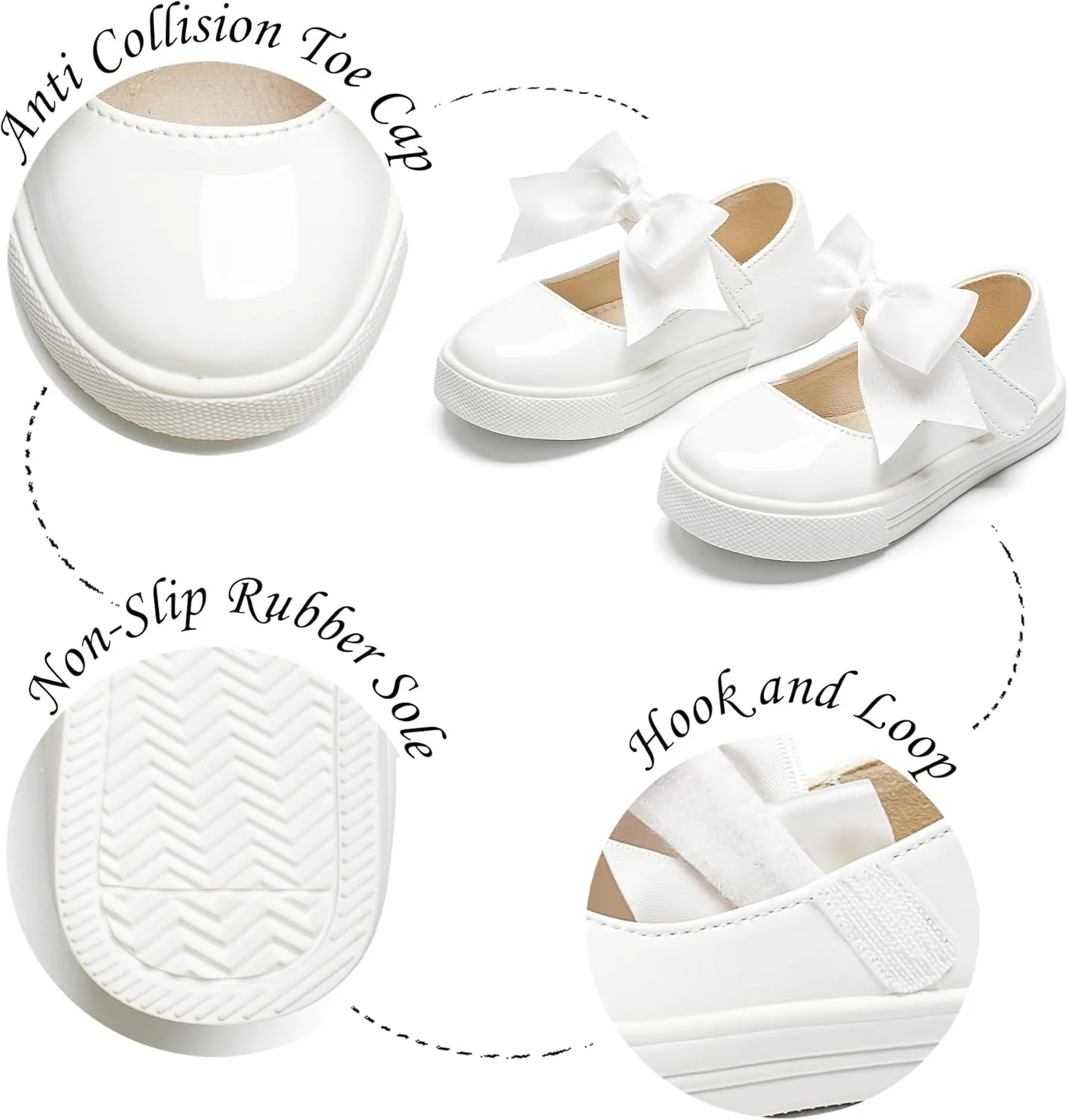 Sparkly Sneakers for Girls 3-12 Years Slip-On Comfort Fit Casual Princess Shoes