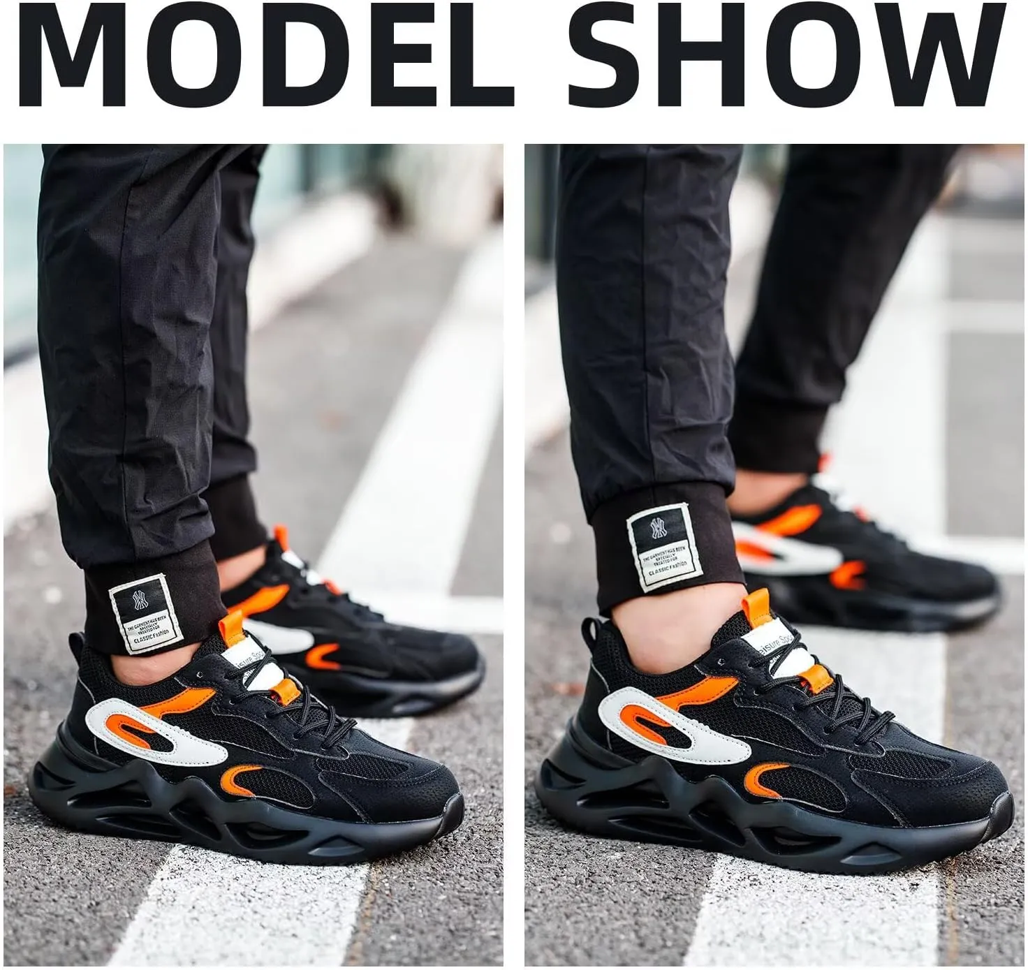 Steel Toe Shoes for Women Men Wide fit Indestructible Work Sneakers Safety Shoes Lightweight Slip Resistant Puncture Proof Composite Toe Shoe
