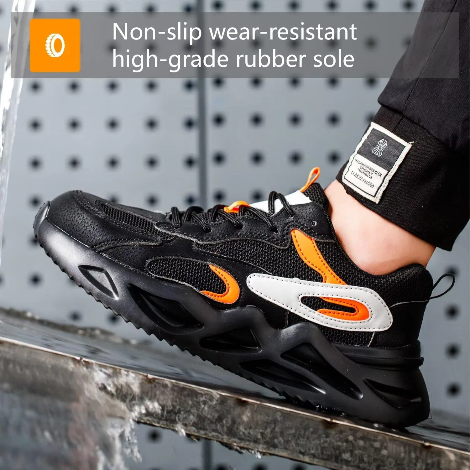Steel Toe Shoes for Women Men Wide fit Indestructible Work Sneakers Safety Shoes Lightweight Slip Resistant Puncture Proof Composite Toe Shoe