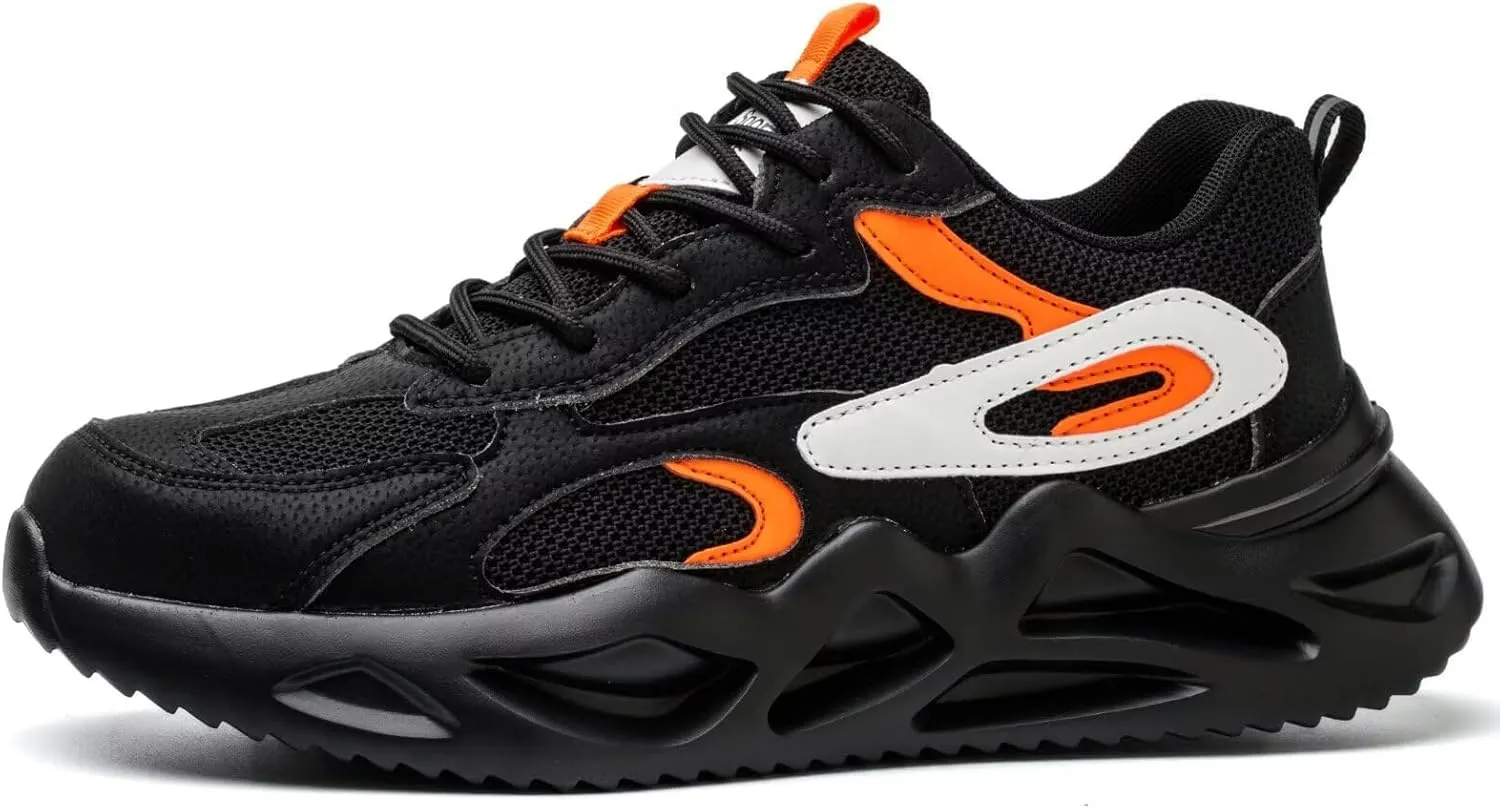 Steel Toe Shoes for Women Men Wide fit Indestructible Work Sneakers Safety Shoes Lightweight Slip Resistant Puncture Proof Composite Toe Shoe
