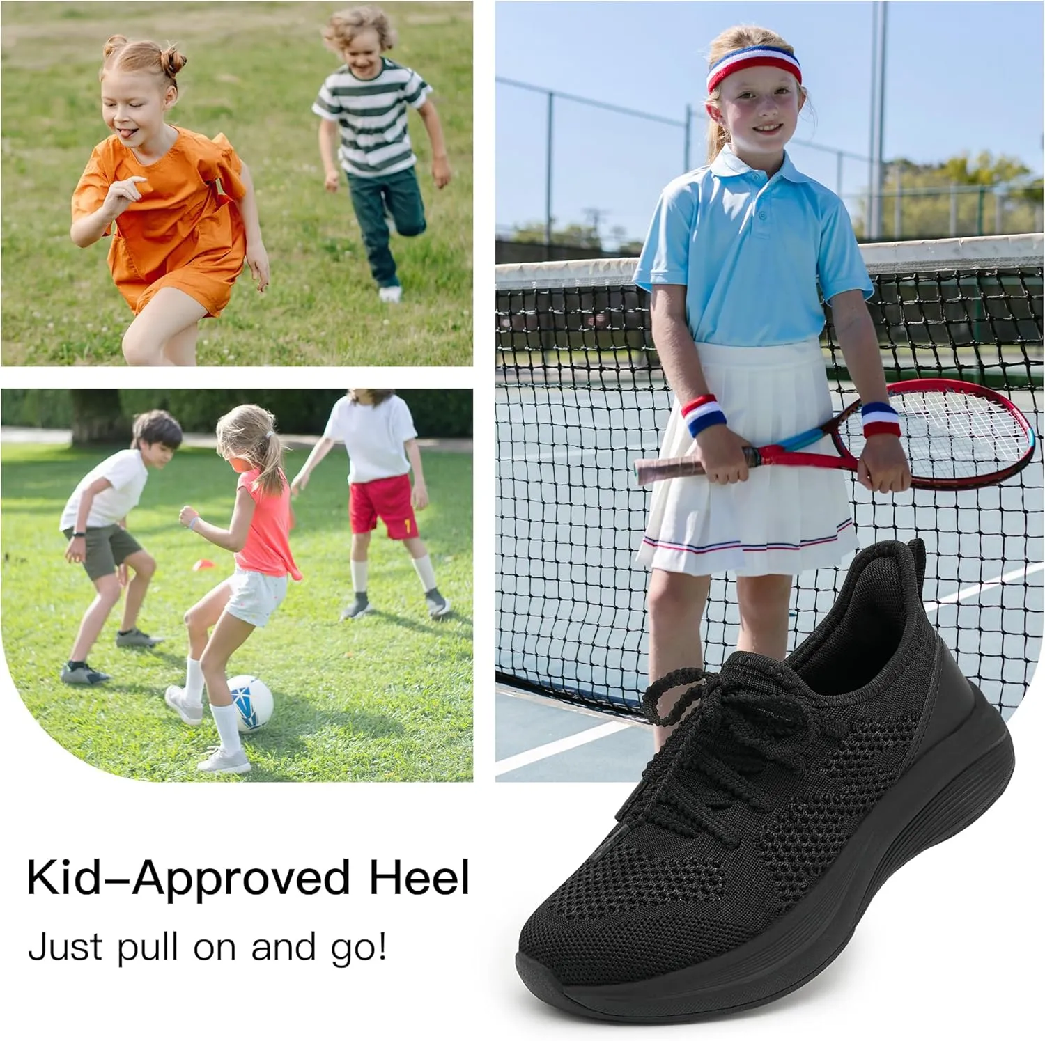 Stelle Girls Sneakers Kids Tennis Running Shoes Athletic Lace Up Non Slip Lightweight Breathable Sport Rainbow Shoes for Toddler/Little Kid/Big Kid