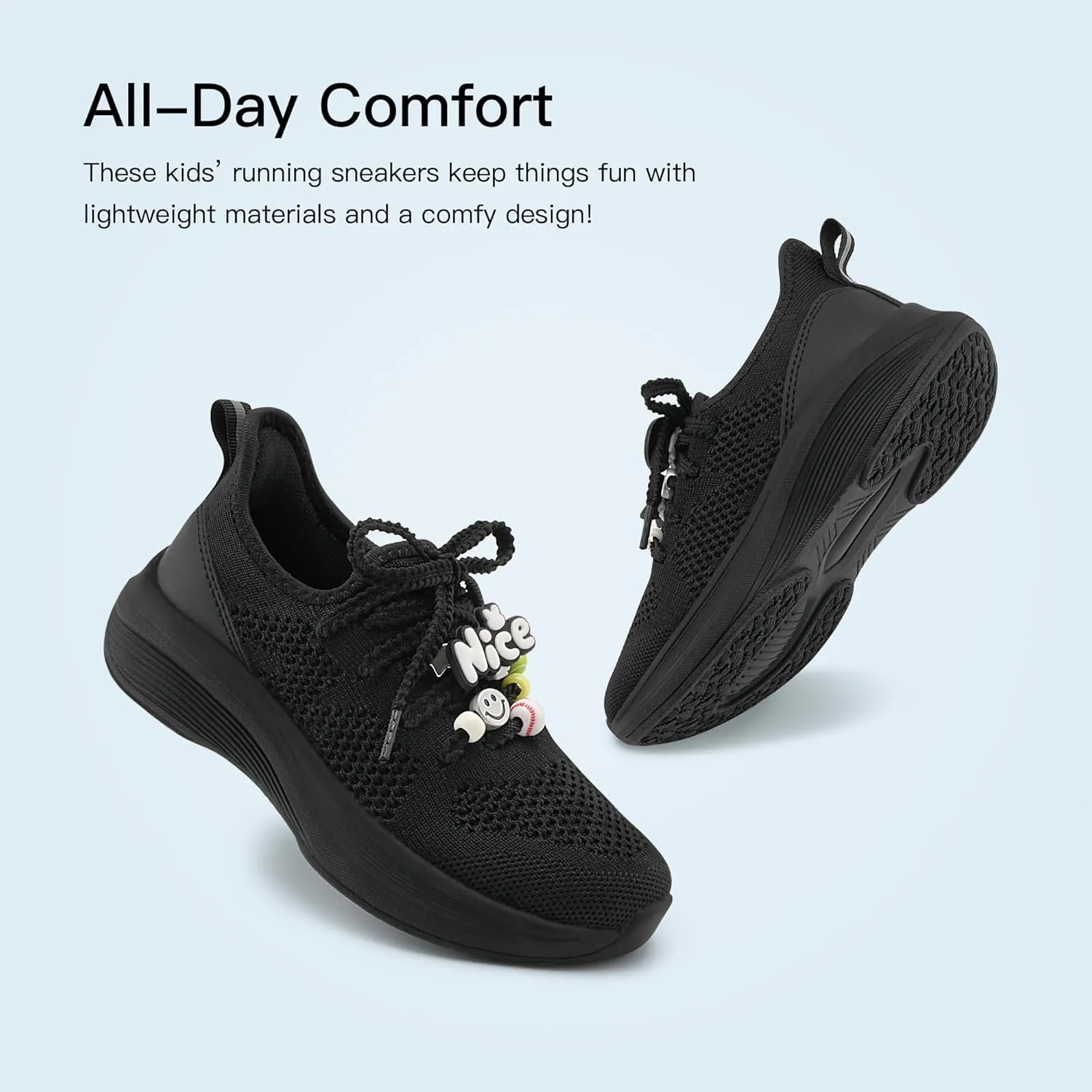 Stelle Girls Sneakers Kids Tennis Running Shoes Athletic Lace Up Non Slip Lightweight Breathable Sport Rainbow Shoes for Toddler/Little Kid/Big Kid