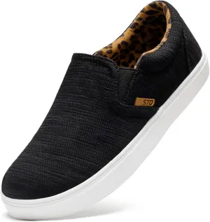 STQ Wide Toe Box Slip On Shoes for Women | Business Casual Shoes for Women Trendy Fashion Sneakers Lightweight Loafers Shoes