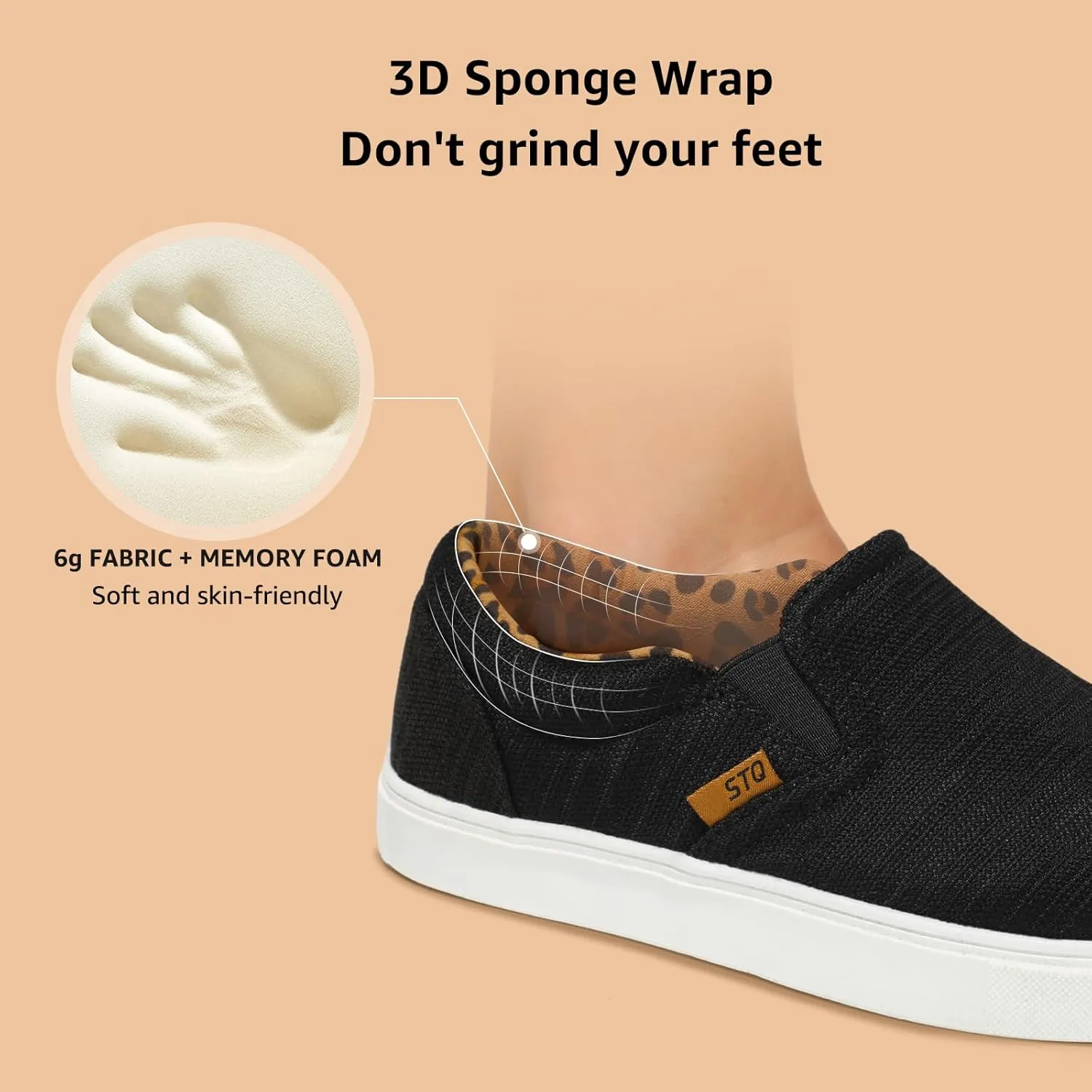 STQ Wide Toe Box Slip On Shoes for Women | Business Casual Shoes for Women Trendy Fashion Sneakers Lightweight Loafers Shoes