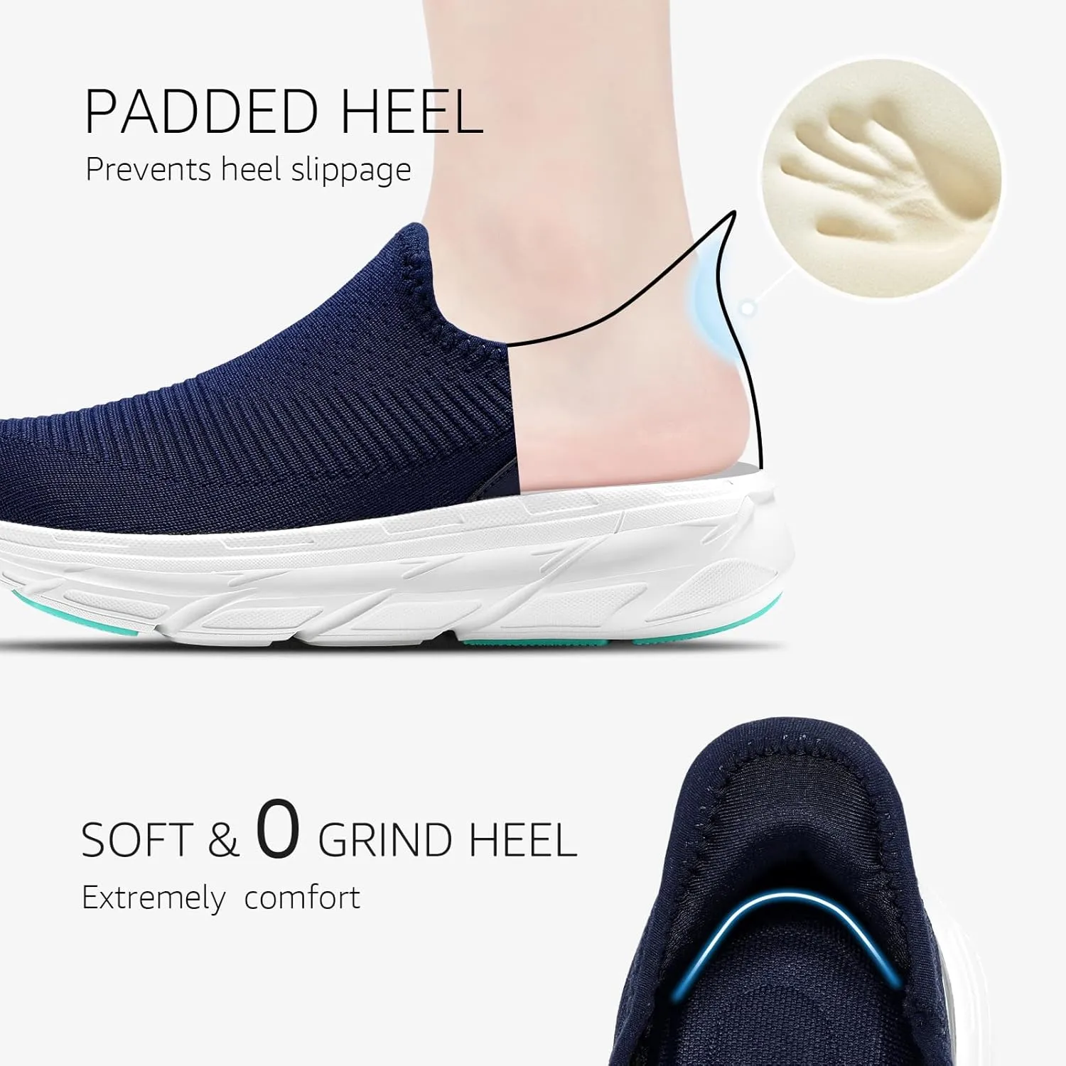 STQ Womens Slip on Shoes Breathable Lightweight Orthopedic Walking Shoes Workout Gym Sports Athletic Sneakers