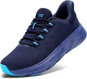 STQ Women's Slip On Walking Shoes Active Cushion Comfortable Tennis Breathable Non Slip Athletic Gym Workout Cross Training Sneakers