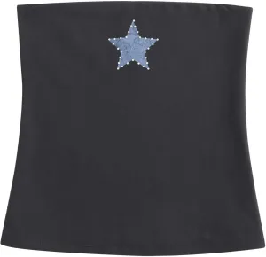 Strapless Reversible Foldover Tube Tops for Women Floral Print Summer Going Out Bandeau Sleeveless Backless Crop Tops