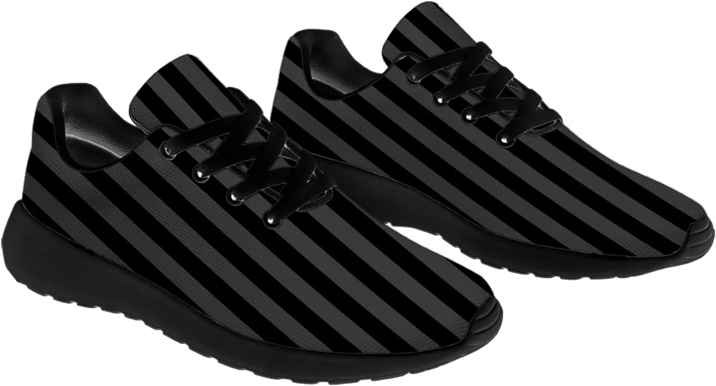 Striped Tennis Shoes for Men Women Running Walking Shoes Gym Athletic Sneakers Gifts for Mom Dad