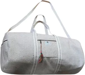 Style Savvy Hemp Gym bag/Travel Duffle Bag adjustable Shoulder Strap Gym, Swimming, Yoga, Sports, weekender bag 25x 11 x11.5Inches, 65 LitersHemp Gym Bag adjustable strap,pockets with zipper