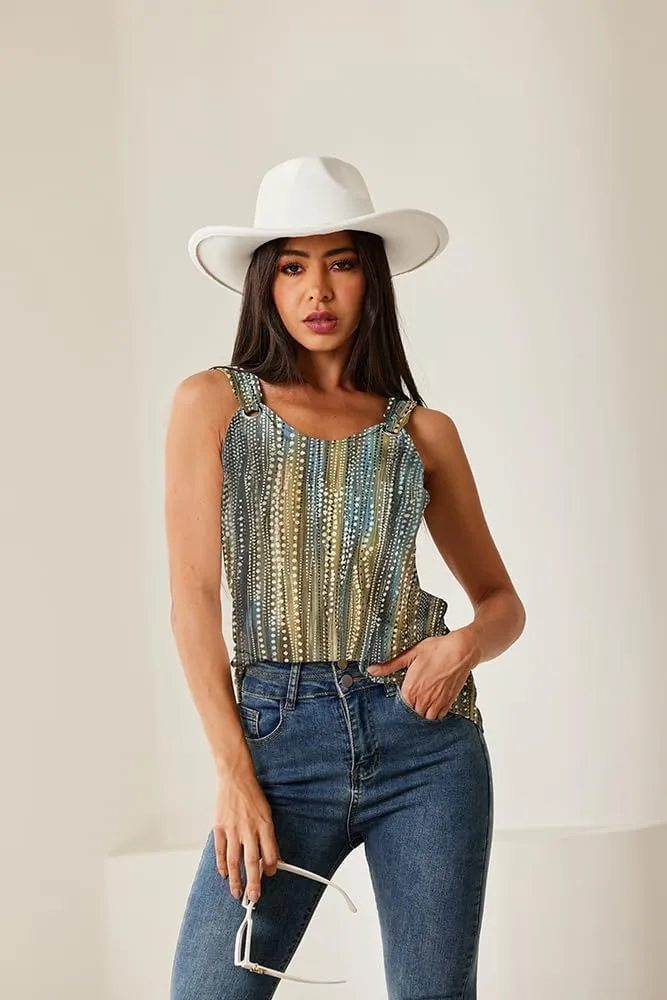 Summer Tank Cute Tops for Women Casual Sleeveless Shirt Loose Fit Scoop Neck O Ring Shoulder Blouse