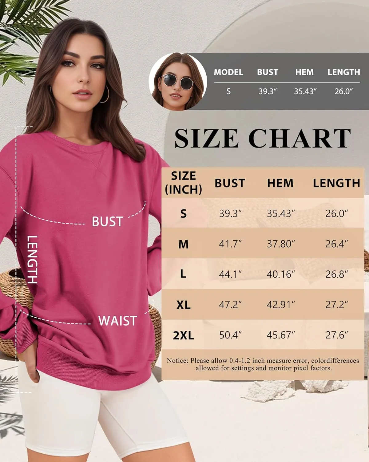 Sweatshirts for Women, Crewneck Casual Sweatshirts Woman Loose Fit Long Sleeve Pullover Tops Cute Soft Shirt