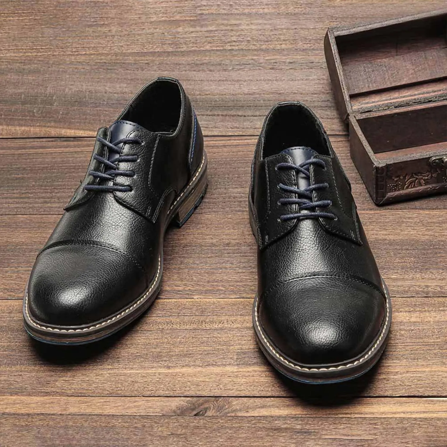 Tanner Shoes Men's Orthopedic Comfort Dress Shoes Casual Business Leather Oxford Derby Loafers Office Walking Work Flats