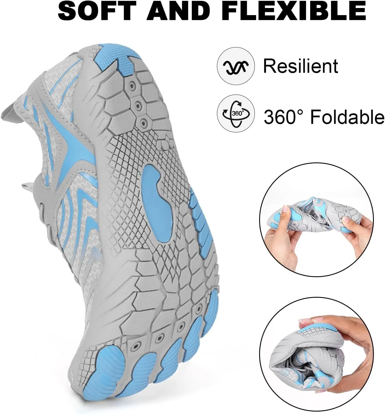 Thatrich Hike Shoes Footwear Womens Barefoot Walking Shoes Slip On Hiking Water Shoe Outdoor Waterproof Grounded Sneakers Wide Toe Box Unisex