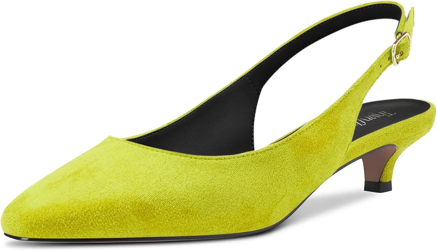 TNYNFBEB Women Kitten Heel Close Square Toe Sandals Pumps Ankle Strap Buckle Prom Cute Basic Classic 1.4 Inches Heels