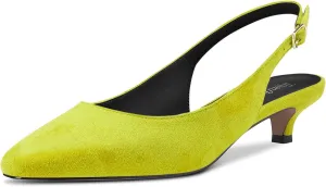 TNYNFBEB Women Kitten Heel Close Square Toe Sandals Pumps Ankle Strap Buckle Prom Cute Basic Classic 1.4 Inches Heels