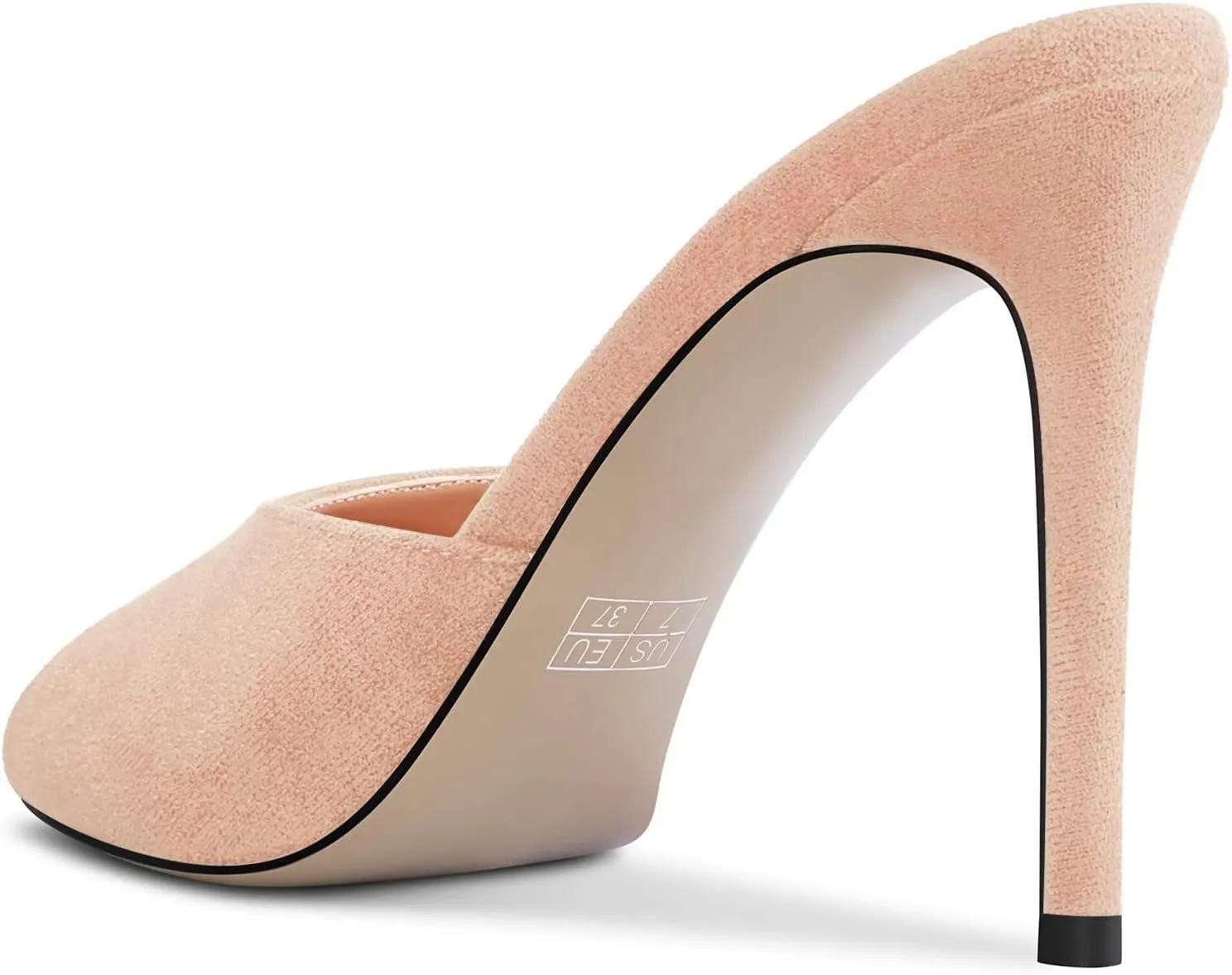 TNYNFBEB Women Stiletto High Heel Peep Open Toe Sandals Slingback Slip-on Wedding Office Cute Basic Classic 3.9 Inches Heels
