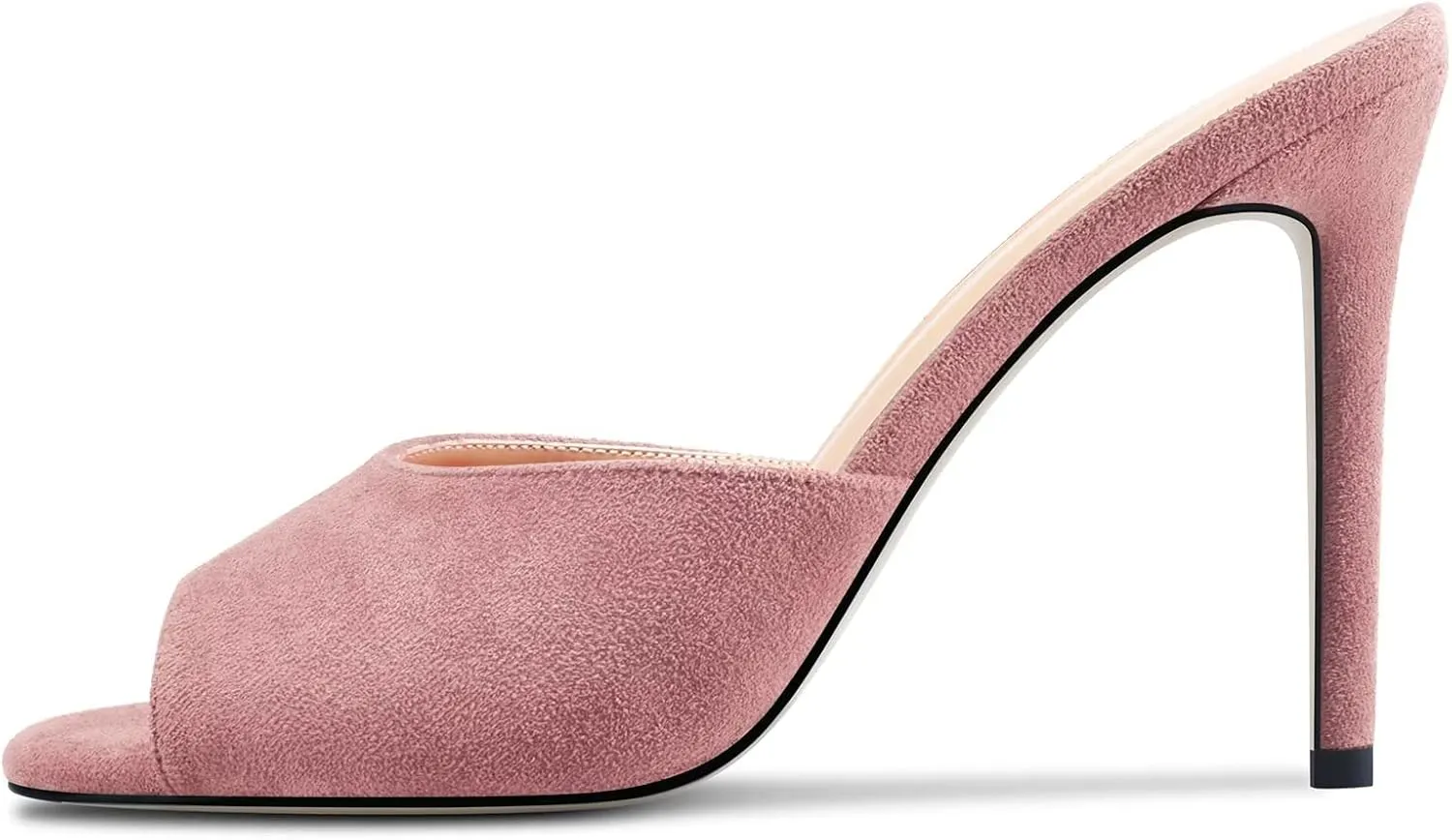 TNYNFBEB Women Stiletto High Heel Peep Open Toe Sandals Slingback Slip-on Wedding Office Cute Basic Classic 3.9 Inches Heels