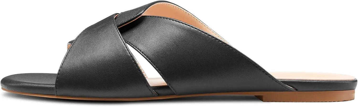 TNYNFBEB Womens Low Heel Peep Open Square Toe Sandals Flats Shoes Slingback Slip-on Party Basic Classic Summer 0.4 Inches Heels