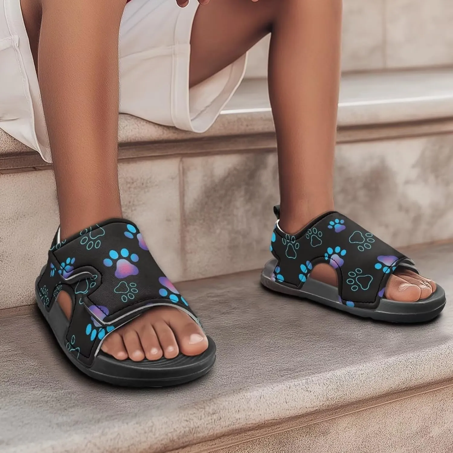 Toddler Boy Sandals Funny Summer Shoes for Kids Slip On Sandals